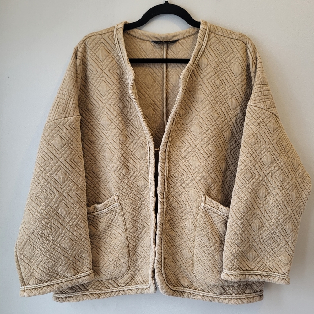 Banana Republic Tan Quilted Countryside Cottagecore Layering Jacket - Picture 1 of 8